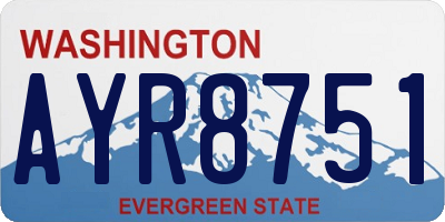 WA license plate AYR8751