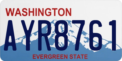 WA license plate AYR8761