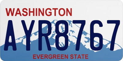 WA license plate AYR8767