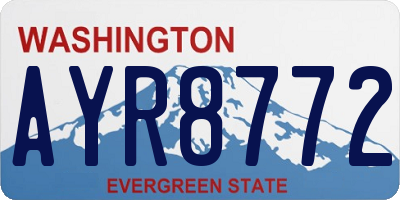 WA license plate AYR8772
