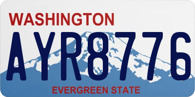WA license plate AYR8776