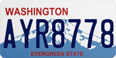 WA license plate AYR8778