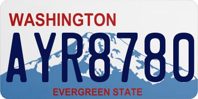 WA license plate AYR8780