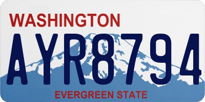 WA license plate AYR8794