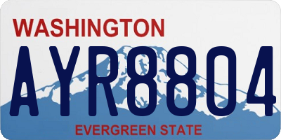 WA license plate AYR8804