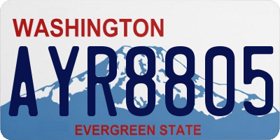 WA license plate AYR8805
