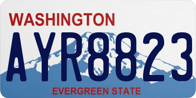 WA license plate AYR8823