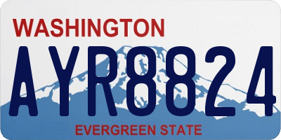 WA license plate AYR8824