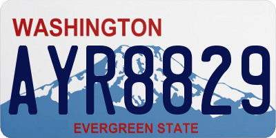 WA license plate AYR8829