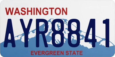 WA license plate AYR8841