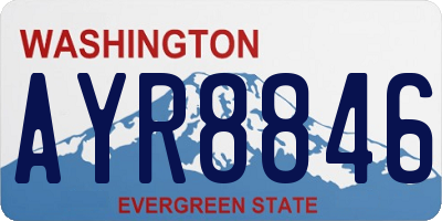 WA license plate AYR8846