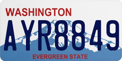WA license plate AYR8849