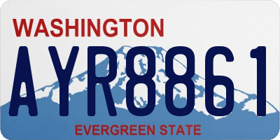 WA license plate AYR8861