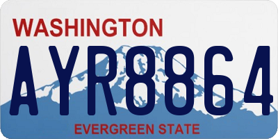 WA license plate AYR8864