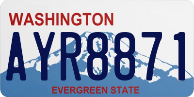 WA license plate AYR8871