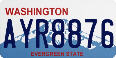 WA license plate AYR8876