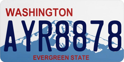 WA license plate AYR8878