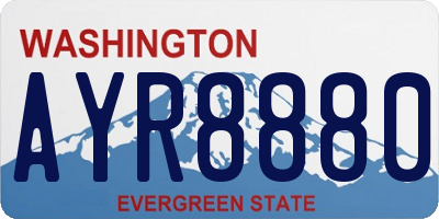 WA license plate AYR8880