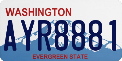 WA license plate AYR8881