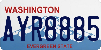 WA license plate AYR8885