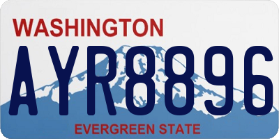 WA license plate AYR8896