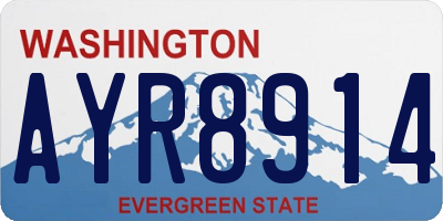 WA license plate AYR8914