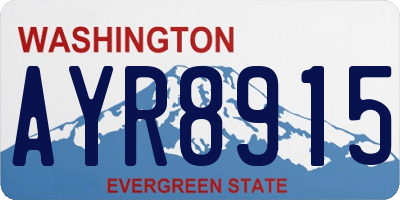 WA license plate AYR8915