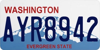 WA license plate AYR8942