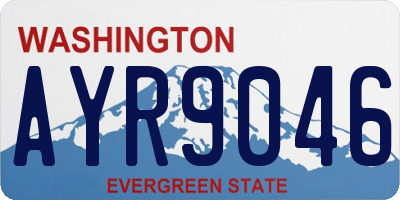 WA license plate AYR9046