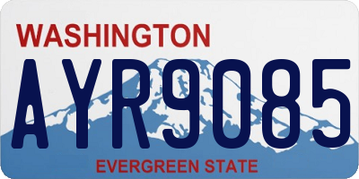WA license plate AYR9085