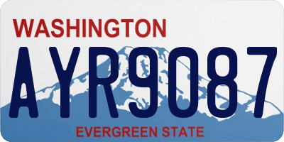 WA license plate AYR9087