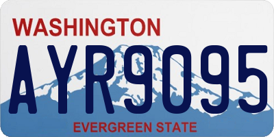 WA license plate AYR9095