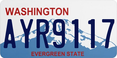 WA license plate AYR9117