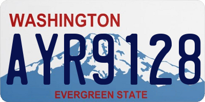 WA license plate AYR9128