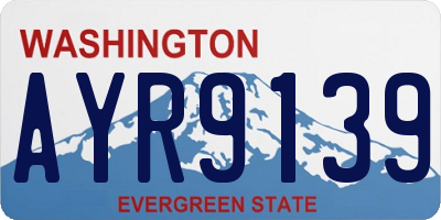 WA license plate AYR9139