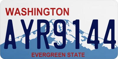 WA license plate AYR9144