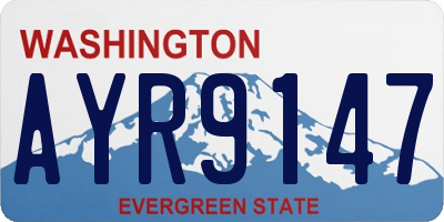 WA license plate AYR9147