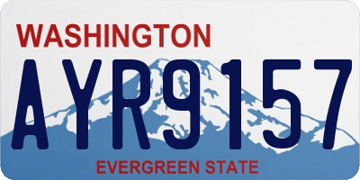 WA license plate AYR9157