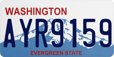 WA license plate AYR9159
