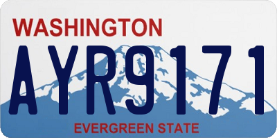 WA license plate AYR9171