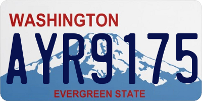 WA license plate AYR9175