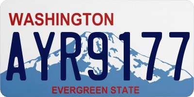 WA license plate AYR9177