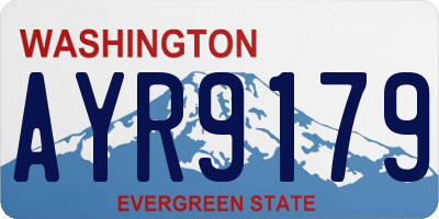 WA license plate AYR9179
