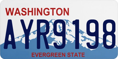 WA license plate AYR9198