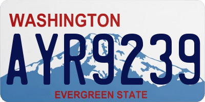 WA license plate AYR9239