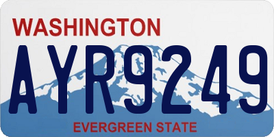 WA license plate AYR9249