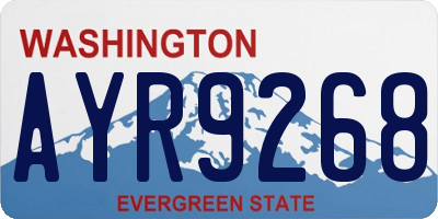 WA license plate AYR9268