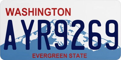 WA license plate AYR9269