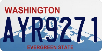 WA license plate AYR9271
