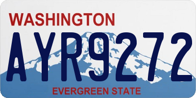 WA license plate AYR9272